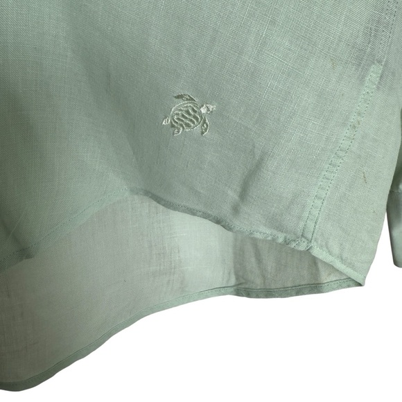 Vilebrequin Men's 3XL Light Blue 100% Linen Button-Up Shirt Long Sleeve Casual - Picture 8 of 11